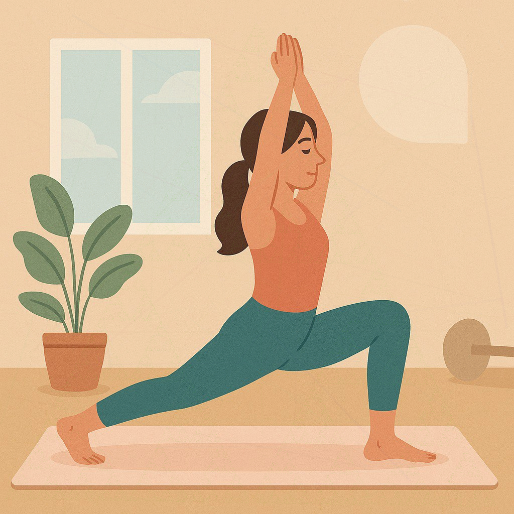 Instructor meditând în fața unui vârf înzăpezit